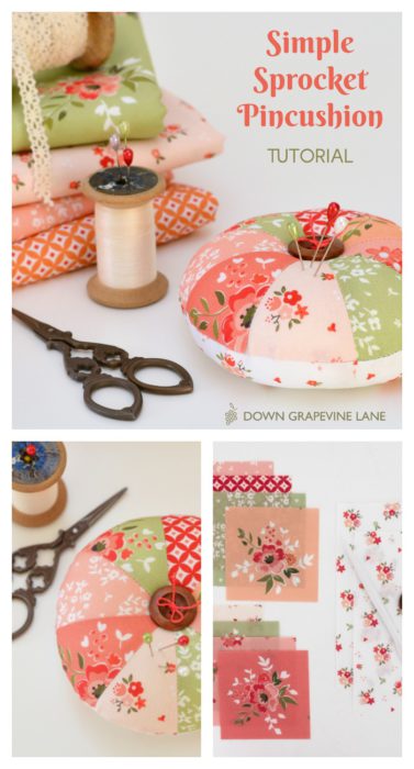 Simple Sprocket Pincushion Tutorial by Sedef of Down Grapevine Lane