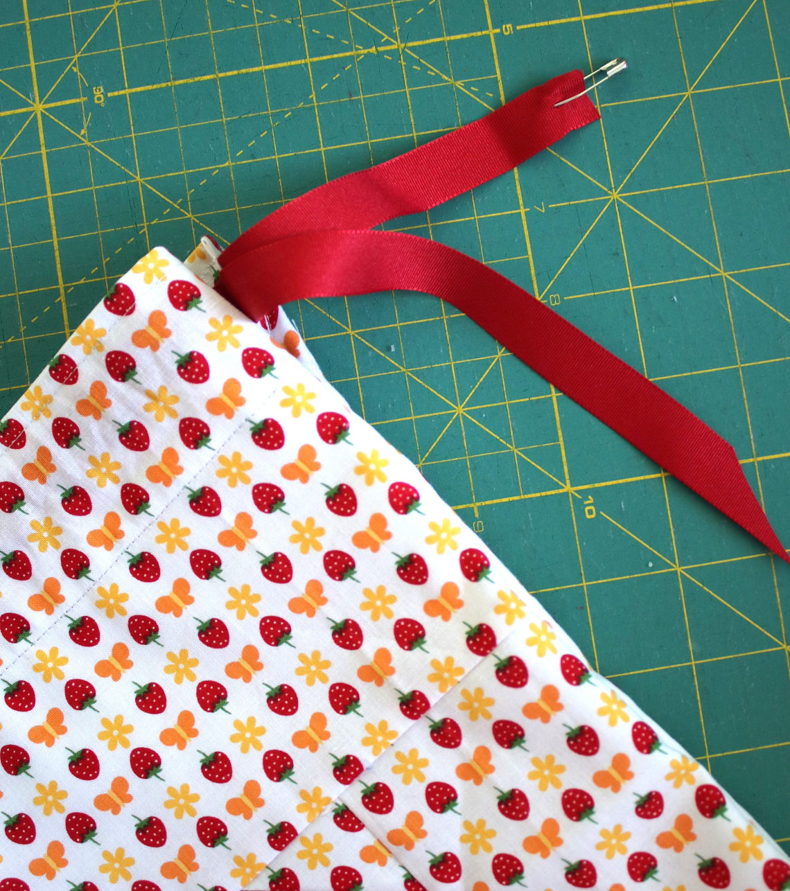 Drawstring Ribbon Easy Heart Lined Drawstring Bag Tutorial