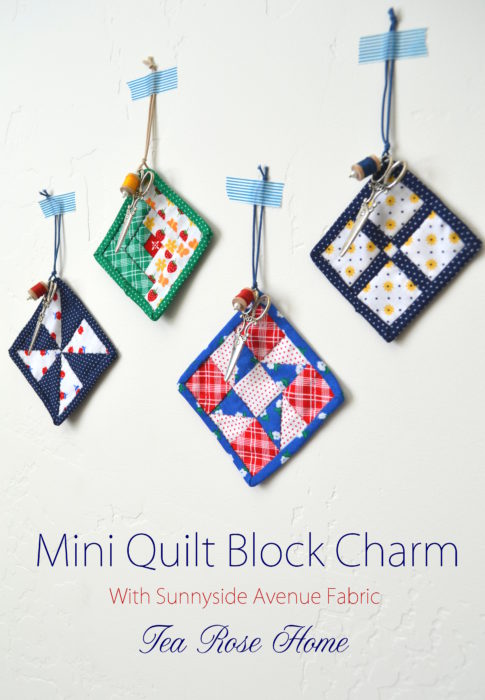 Mini Quilt BLock Charm tutorial