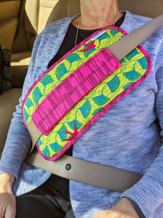 Bosom Buddy Seat Belt cushion pattern for Breast Cancer survivors