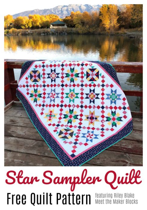 Free Sampler Quilt pattern - Star Sampler Quilt - from Amy Smart and Riley Blake Designs