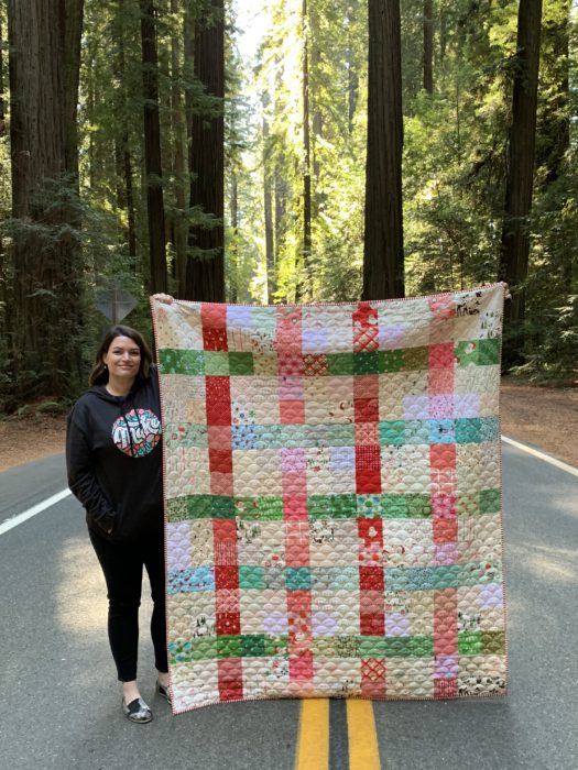 Favorite Christmas Quilts featured by top US quilting blog, Diary of a Quilter: Patchwork Plaid Christmas Quilt tutorial by Maker Valley