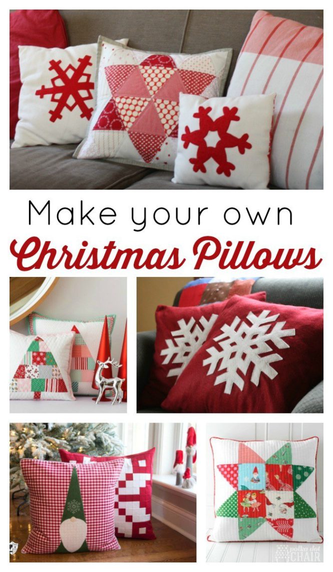 Make your own decorative Christmas Pillows with these fun tutorials and Ideas.