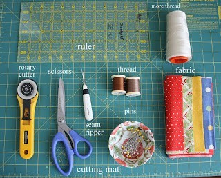 Recommended notions and tools for making a quilt