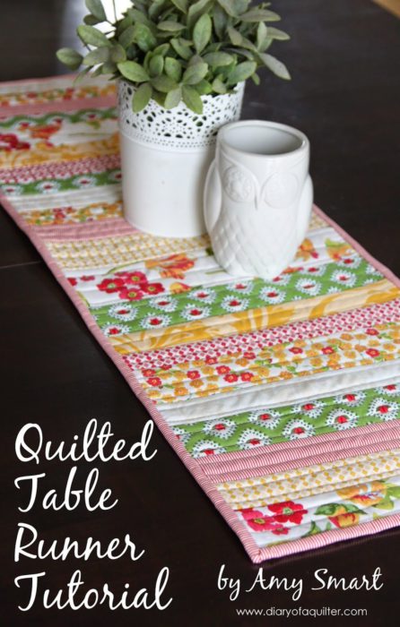 Easy Spring decor Quilted Table Runner Tutorial