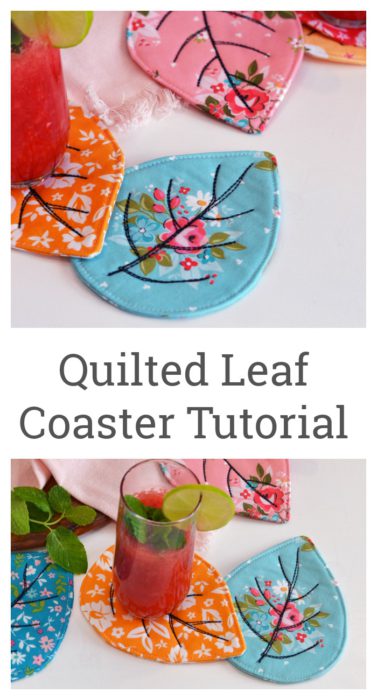 Quilted Coasters Tutorial featured by top US quilting blog Diary of a Quilter