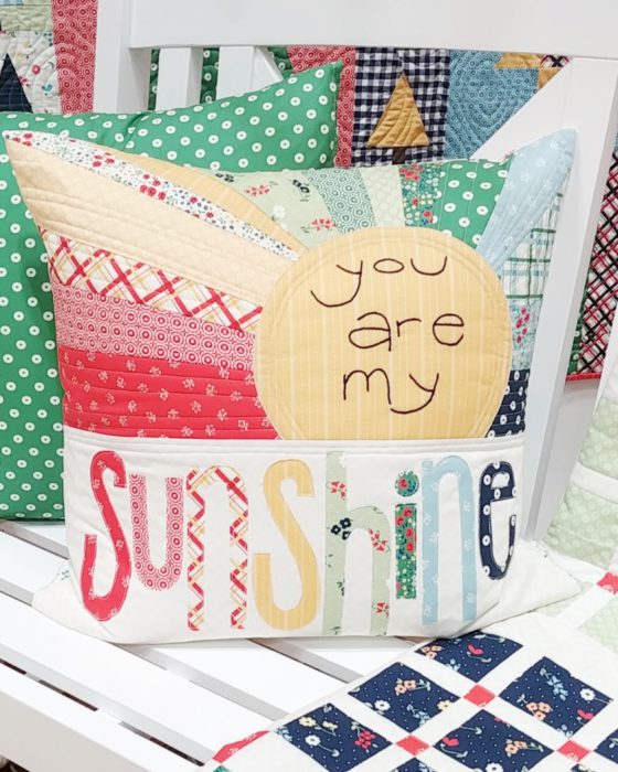 You are My Sunshine pillow tutorial by Ameroonie Designs