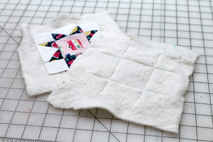 Quilt Block Coaster featured by top US quilting blog Diary of a Quilter