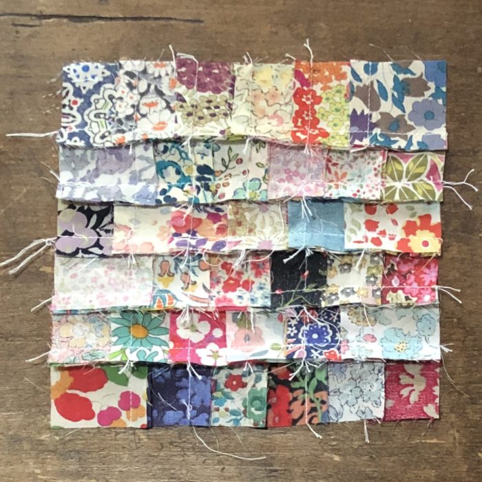 Scrappy Liberty Patchwork Pincushion by Guest May Chappell by popular quilting blog, Diary of a Quilter: image of pincushion tops.