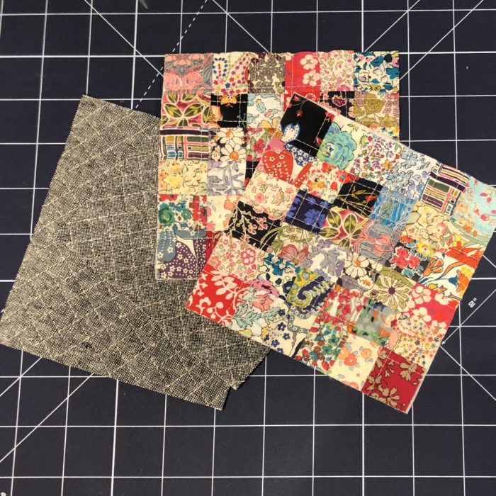Scrappy Liberty Patchwork Pincushion by Guest May Chappell by popular quilting blog, Diary of a Quilter: image of pincushion tops and bottoms.