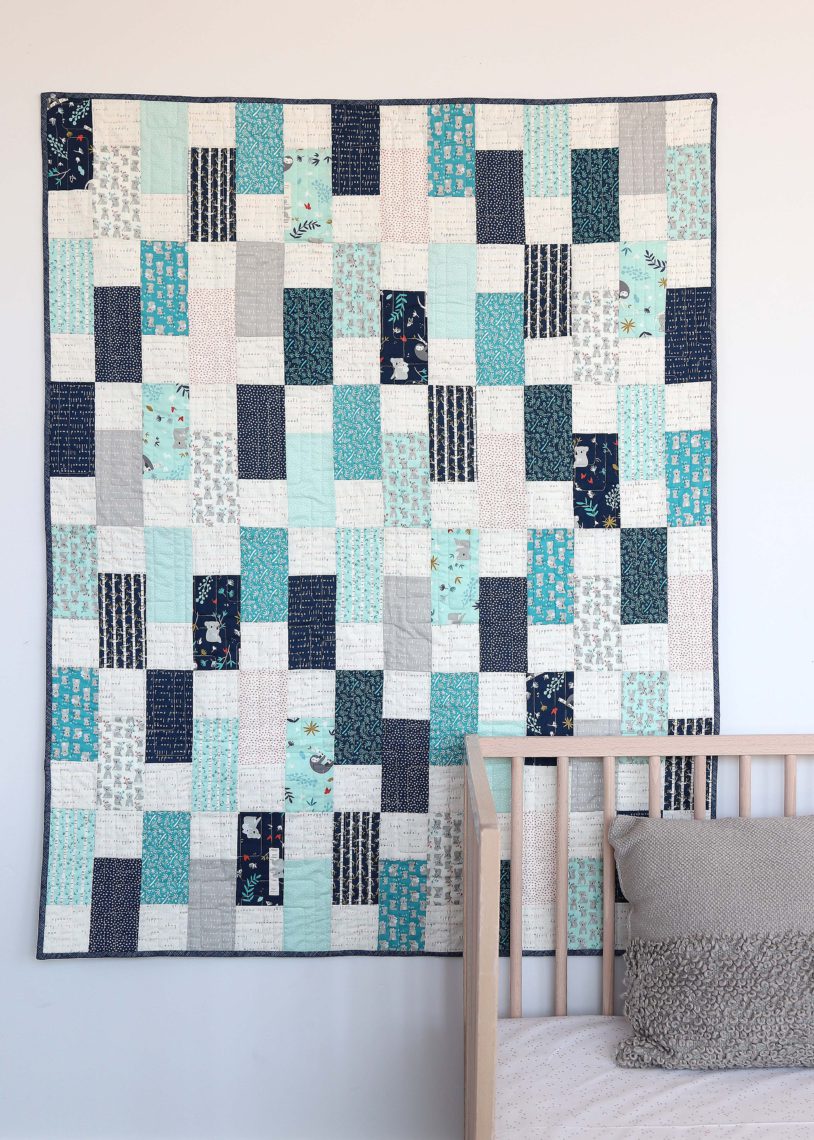 Bricks Baby Quilt Tutorial, quilting