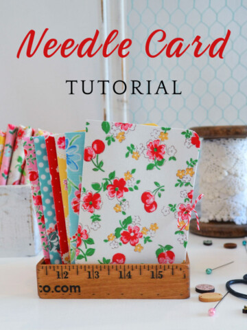 Fabric Covered Needle Card tutorial - perfect gift for a friend who sews