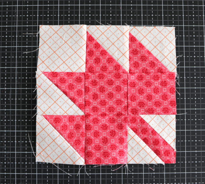 Classic Maple Leaf Quilt Block Tutorial by popular Utah quilting blog, Diary of a Quilter: image of maple leaf quilt block.