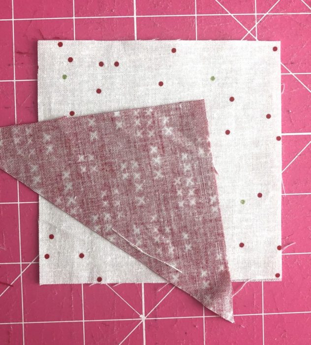 Adding point to a wonky star quilt block | Pine Hollow Patchwork Forest Quilt Along Week 4 by popular Utah quilting blog, Diary of a Quilter: image of of fabric for wonky star quilt square. 
