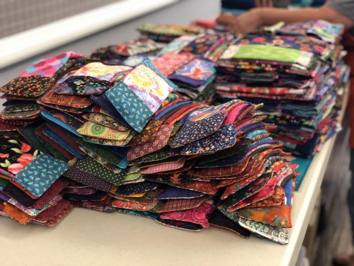 Handmade Charity donations - hygiene kits for Days for Girls