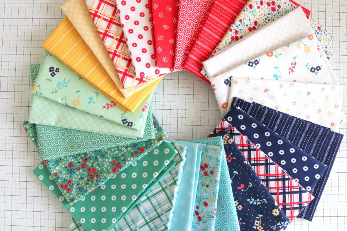 Sugarhouse Park Fabric Collection by Amy Smart by popular Utah quilting blog, Diary of a Quilter: image of Sugarhouse Park Fabric fat quarters. 