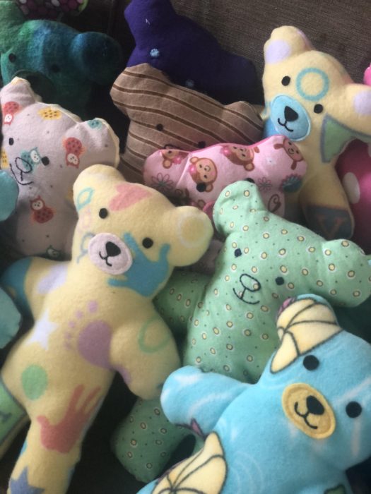 An Unexpected Quilting Gift + Slowing Down This Season by popular Utah quilting blog, Diary of a Quilter: image of homemade stuffed bears. 