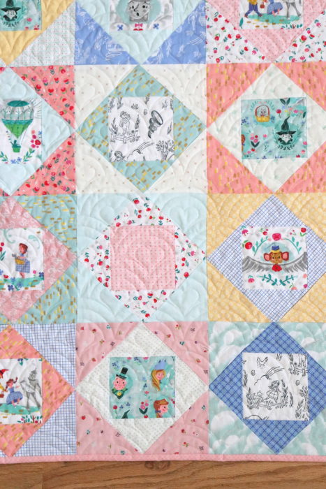 Baby Quilt made from traditional Economy Quilt Blocks