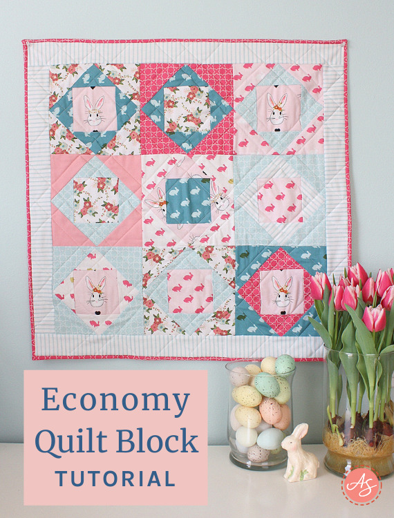 Quilt Block Tutorial - Traditional Economy square in a square block