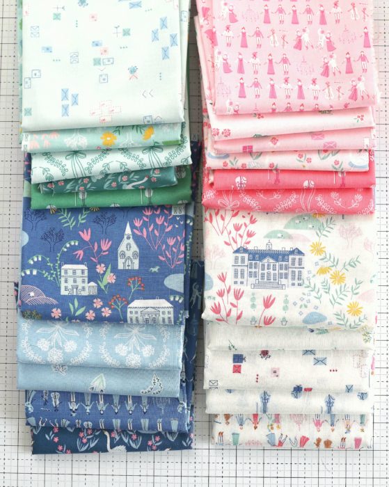 Economy Blocks with Pemberley Fabric, featured by top US quilting blog, Diary of a Quilter: image of stash of Pemberley Fabric
