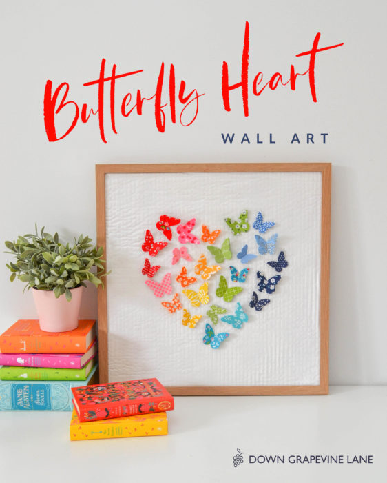 Butterfly fabric Wall Art tutorial by Sedef Imer for Diary of a Quilter