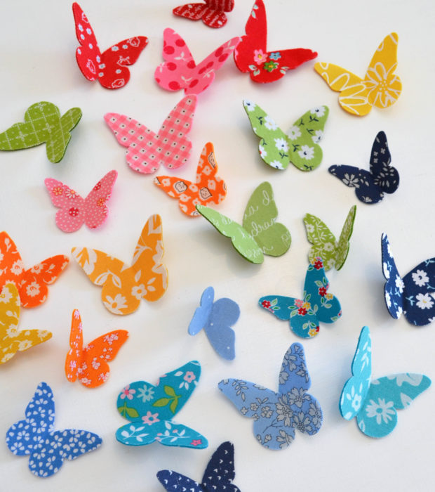 Tutorial: Make 3D fabric butterflies - tutorial for Diary of a Quilter