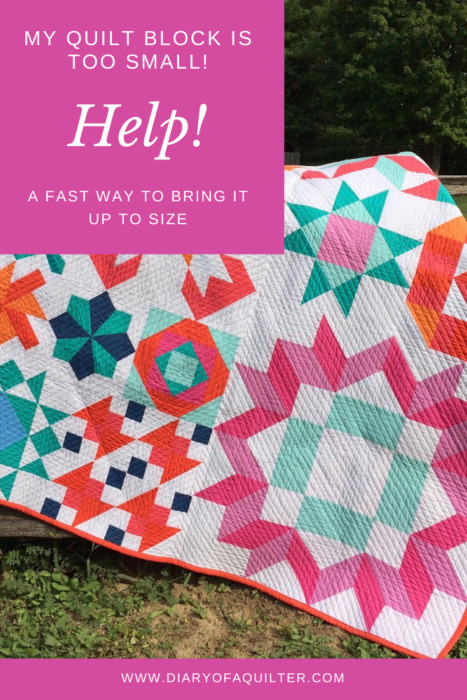 Tip for resizing a quilt block that is too small
