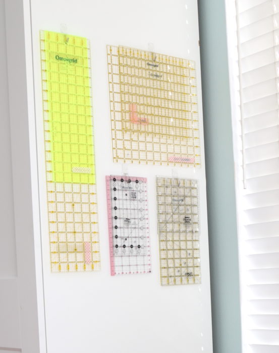 Command Hooks for Quilting Ruler Storage and Organization