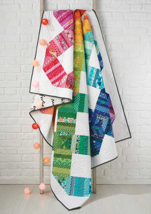Organize and Use your fabric scraps in this scrap happy design by Amy Smart for Love Patchwork and Quilting Magazine