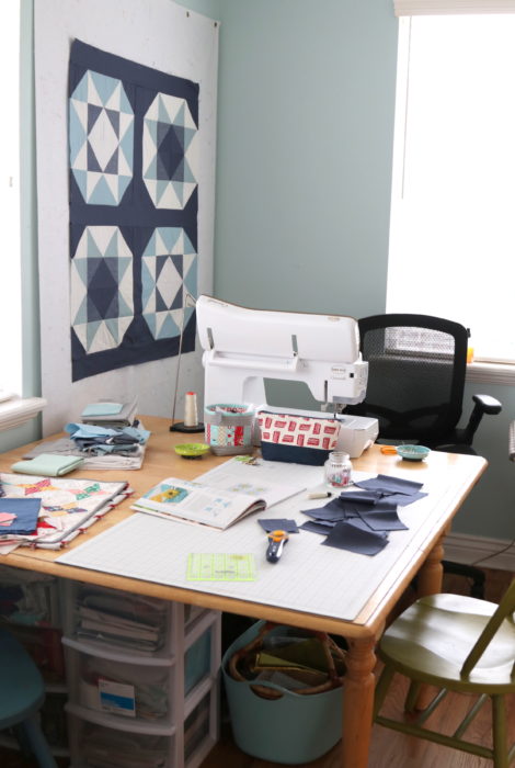 sewing room during quarantine