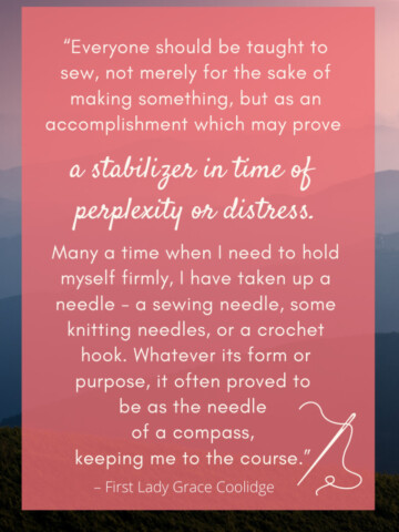 Sewing in times of uncertainty and distress
