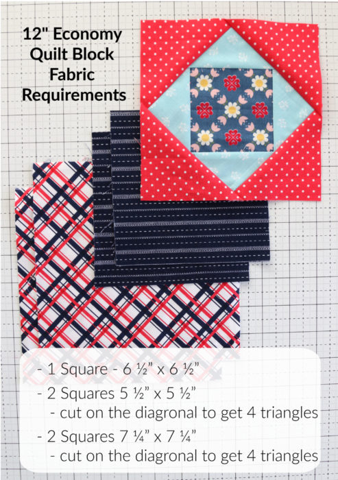 12" x 12" Economy Quilt Block Tutorial