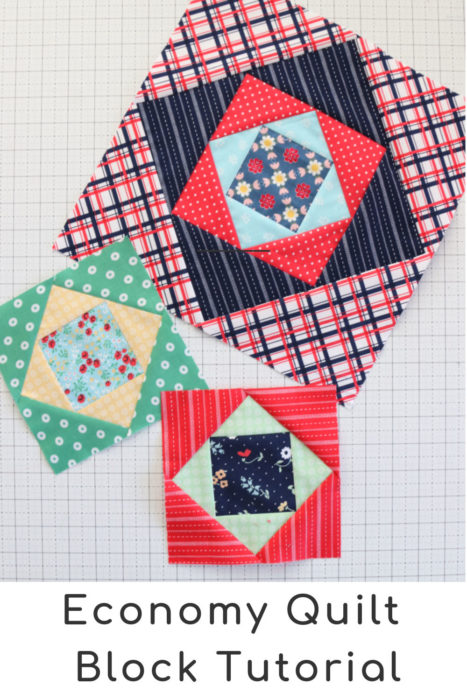 Economy Quilt block tutorial - 6" and 12" sizes - by Amy Smart of Diary of a Quilter