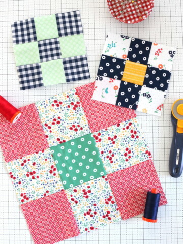 Nine Patch quilt block and pattern tutorials