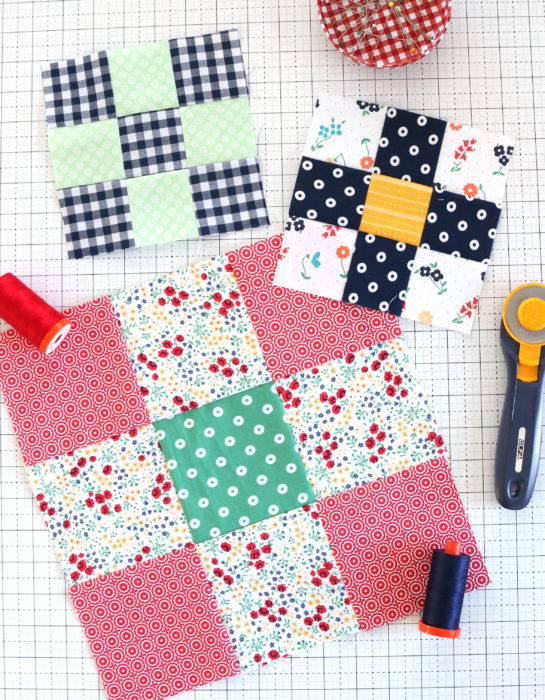 Nine Patch quilt block and pattern tutorials