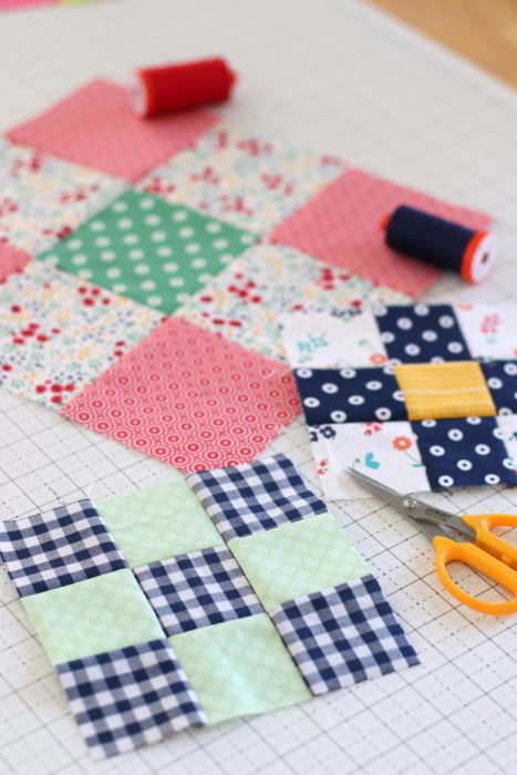 Nine Patch Quilt block patterns and tutorials