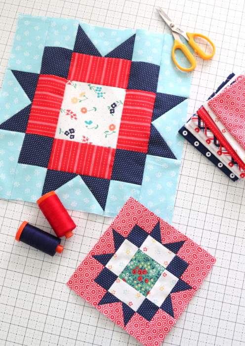 Maple Star Quilt block tutorial - part of the Riley Blake block challenge