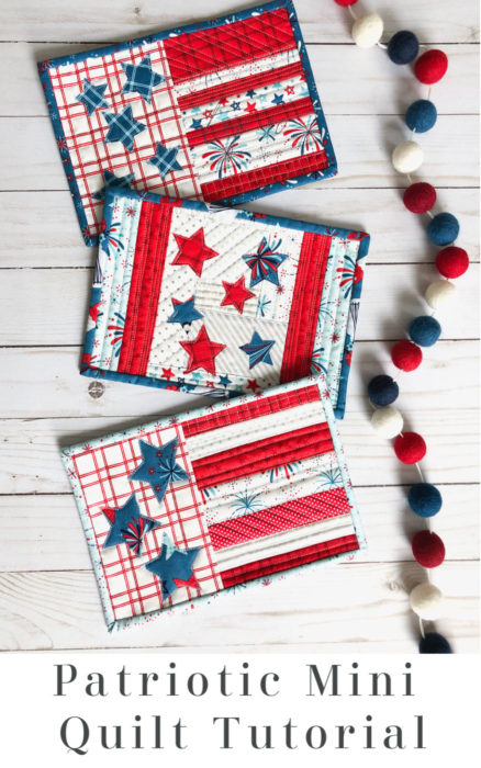 US Flag quilt as you go Mini Quilt Tutorial by Amy Chappell for Diary of a Quilter