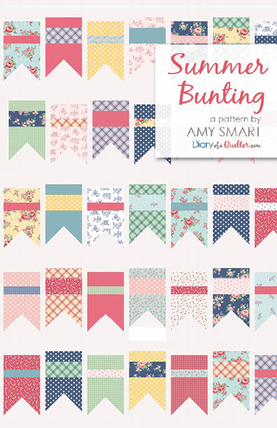 Summer Bunting quilt pattern by Amy Smart featuring Notting Hill fabric collection