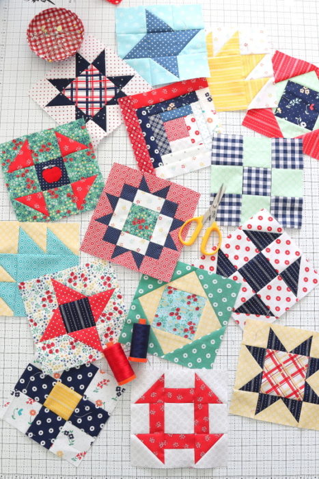 Traditional quilt block tutorials featuring Riley Blake Designs fabric by Amy Smart