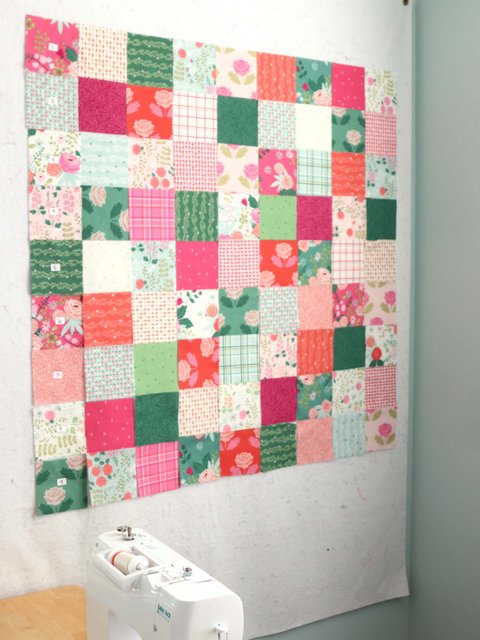 How to Make a Patchwork Baby Quilt with Precuts, a tutorial featured by top US quilting blogger, Diary of a Quilter