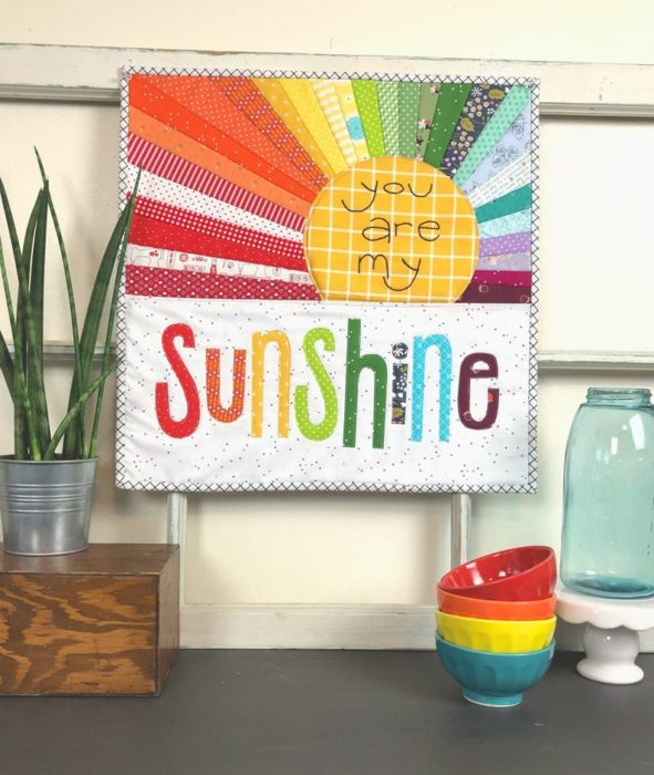 You Are My Sunshine mini quilt pattern by Ameroonie Designs