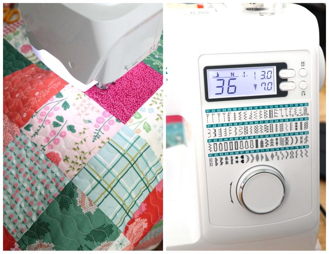 How to Make a Patchwork Baby Quilt with Precuts, a tutorial featured by top US quilting blogger, Diary of a Quilter