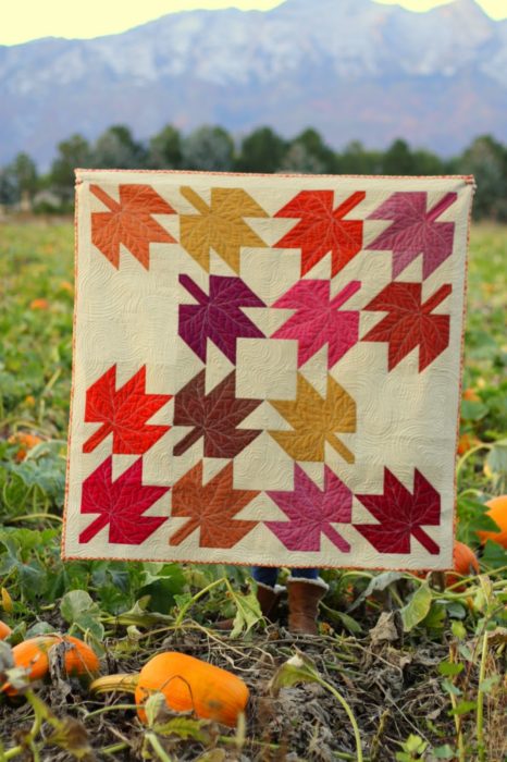 Modern Maples quilt made by Amy Smart - includes Maple Quilt Block Tutorial