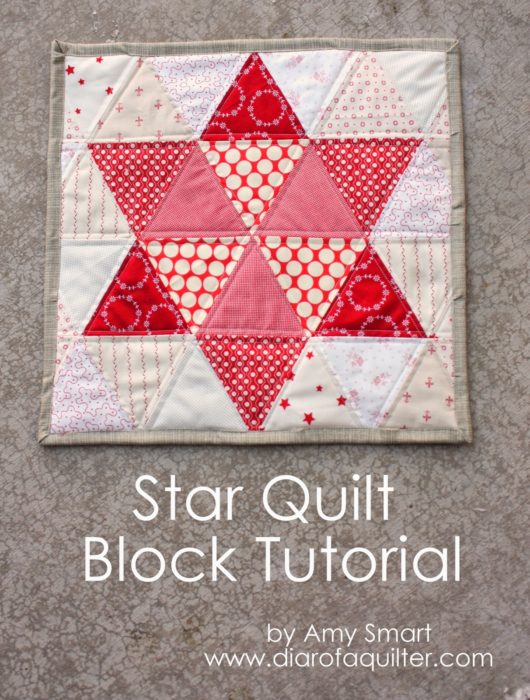 Star Quilt Block made with equilateral Triangle blocks