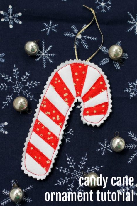 Simple DIY Candy Cane handmade Christmas Ornament