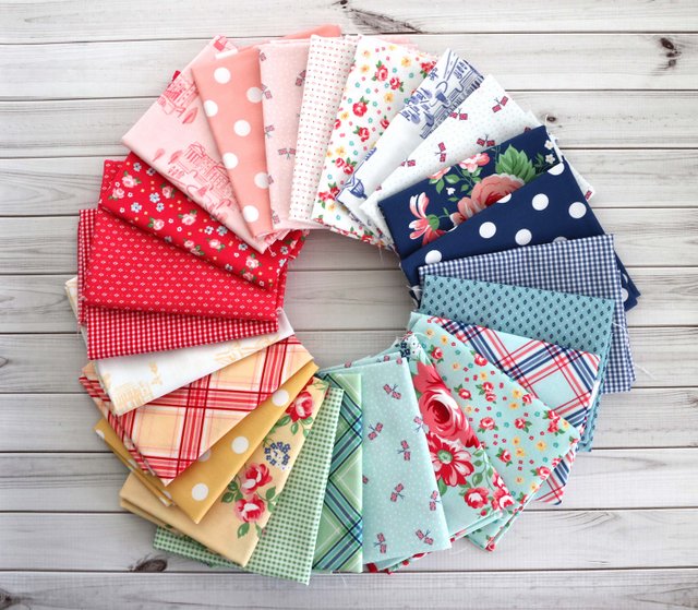 Fat Quarter Bundle of Notting Hill collection by Amy Smart for Riley Blake Designs