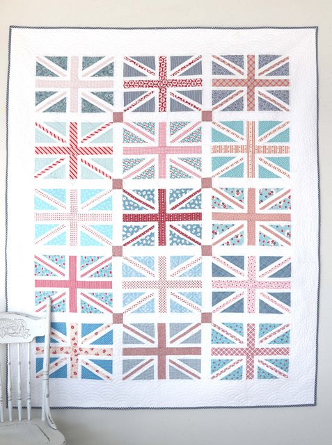 Union Jack quilt block pattern by Amy Smart of Diary of a Quilter