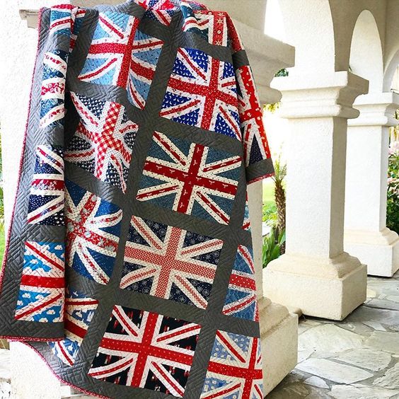 Union Jack quilt made by Amanda Niederhauser using pattern by Amy Smart