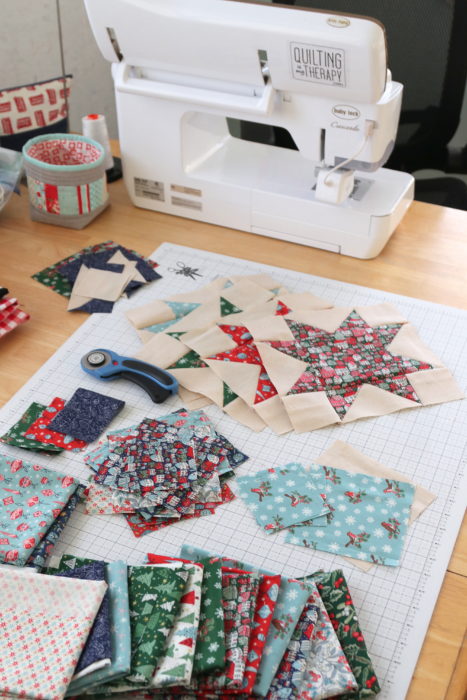 Making a Liberty of London Christmas quilt with a Baby Lock Crescendo sewing machine